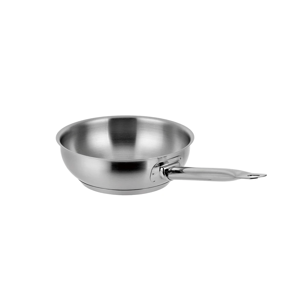 Factory Direct Eco-Friendly Stainless Steel Saute Pan for Restaurant Kitchen Use Compatible with Gas Stove