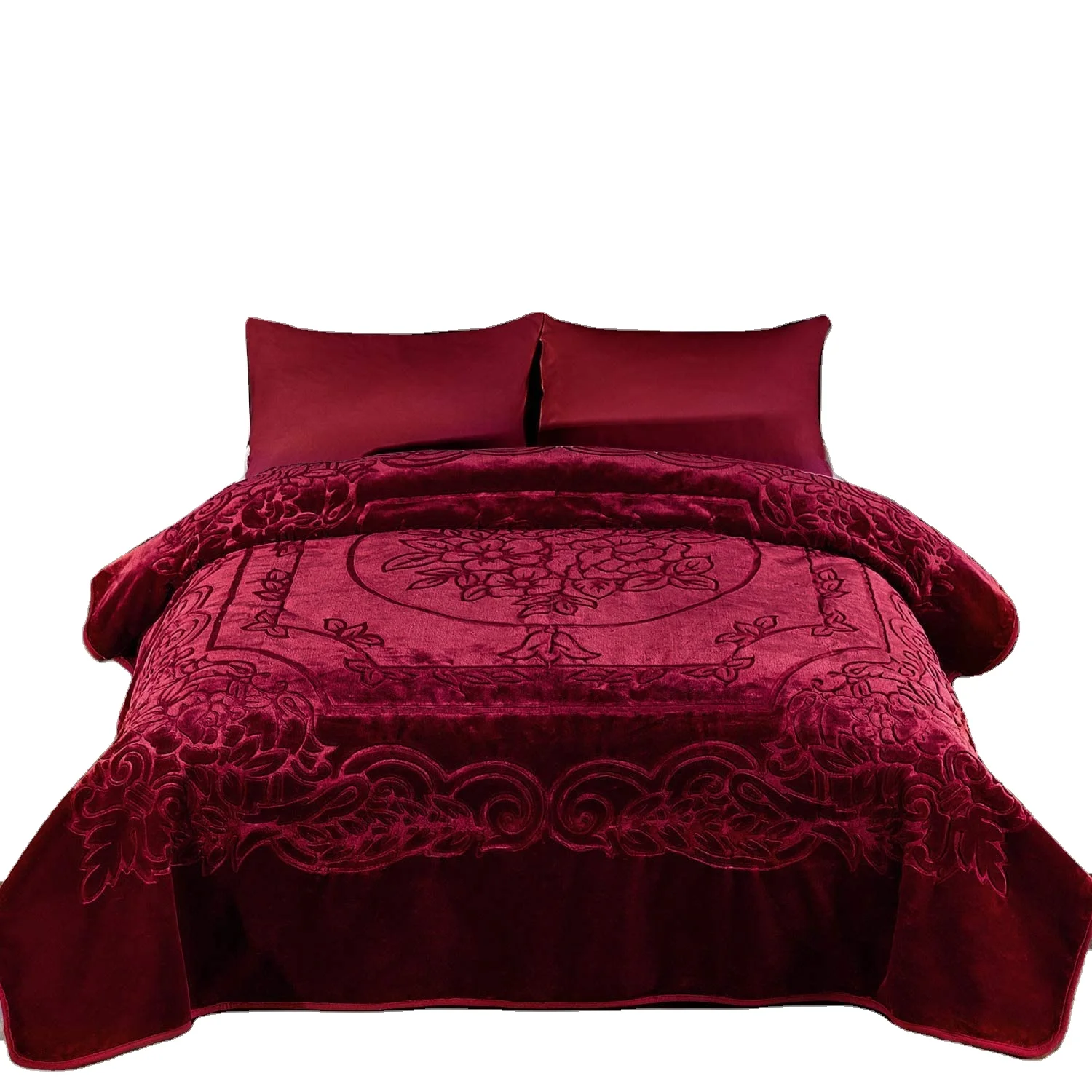 Raschel Blanket Double Thick Double Warm Coral Single Bed Blanket for Winter