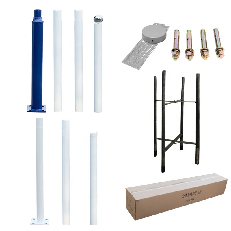 New Style White Outdoor Galvanized Street Light Pole 2.5m 3m 4m 5m 6m Cast Aluminum Street Light Pole