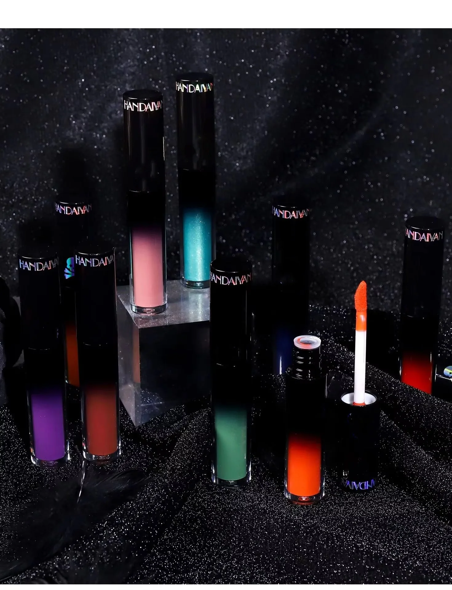 New Gothic Style Matte Lip Gloss European and American Style Goth Lip Gloss Halloween Lipstick