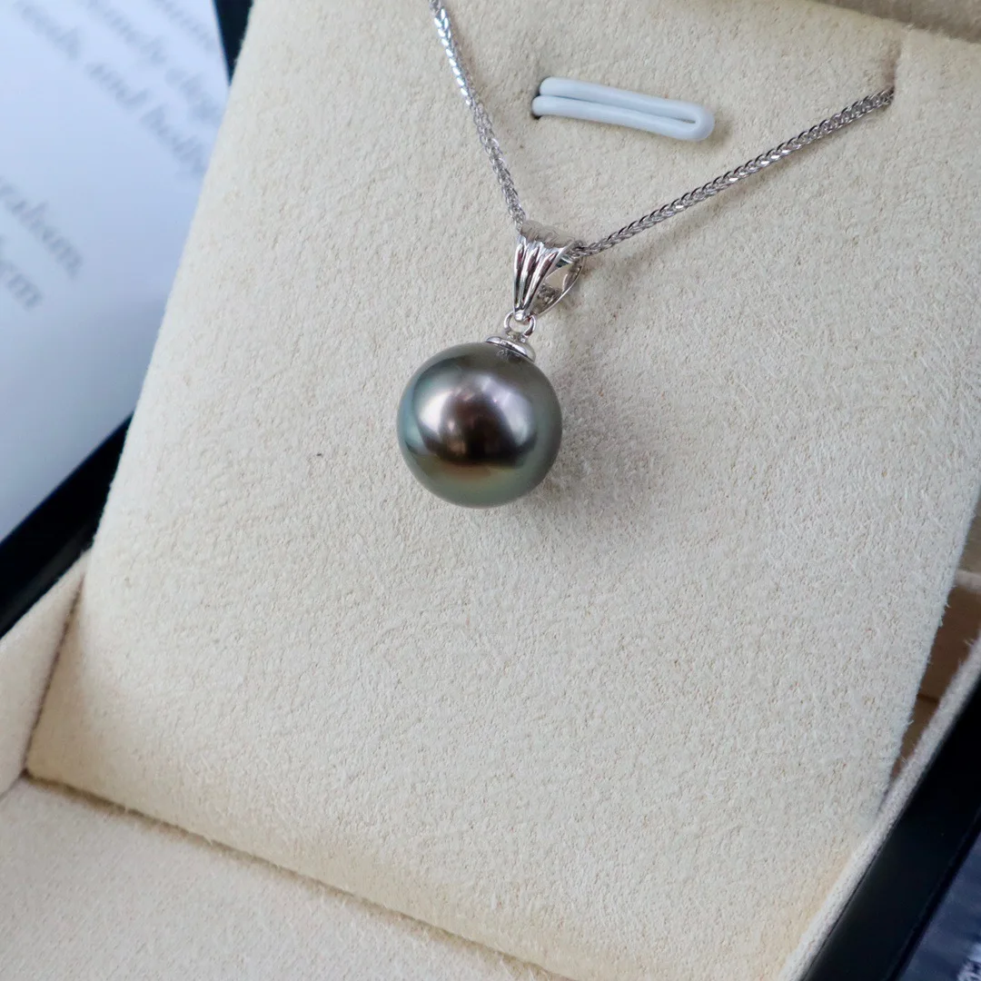 Luxury tahitian pearl mens jewellery custom seawater pearls stone beads jewelry minimalist pearl necklace