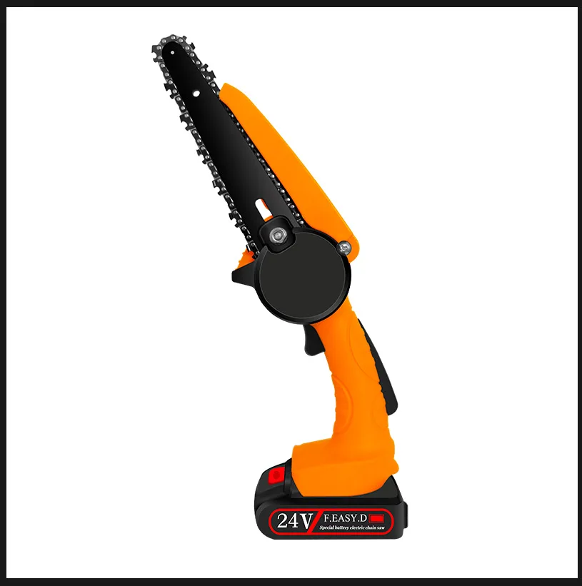 Attractive Type Cordless chain saw machine price Orange Wood  Powerful  battery lithium chain saw