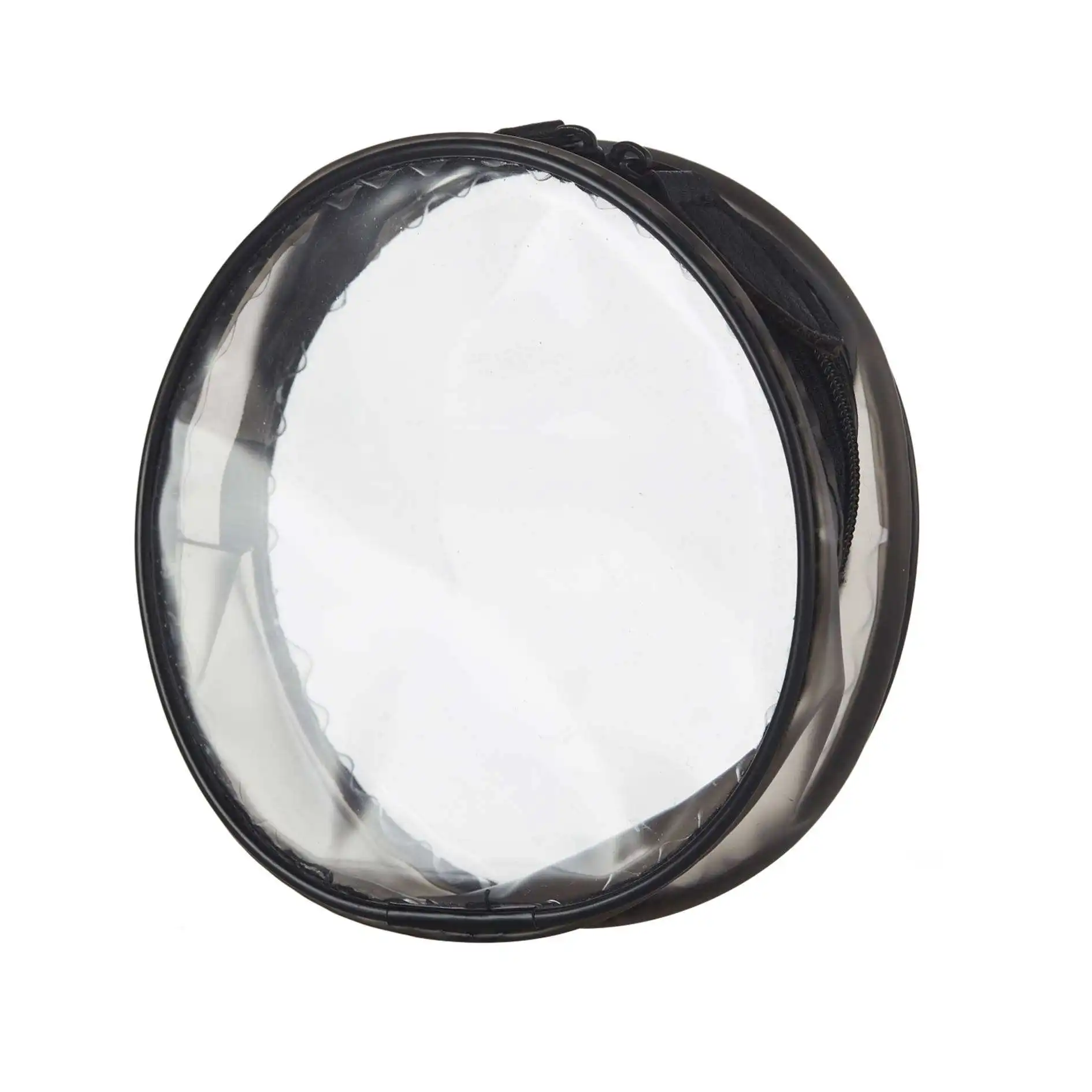 High Quality Customized Circle Shape Zipper Transparent Cosmetic Pouch