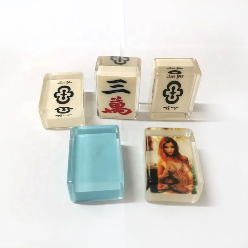 wholesale crystal mahjong new custom leisure entertainment  team game use crystal mahjong