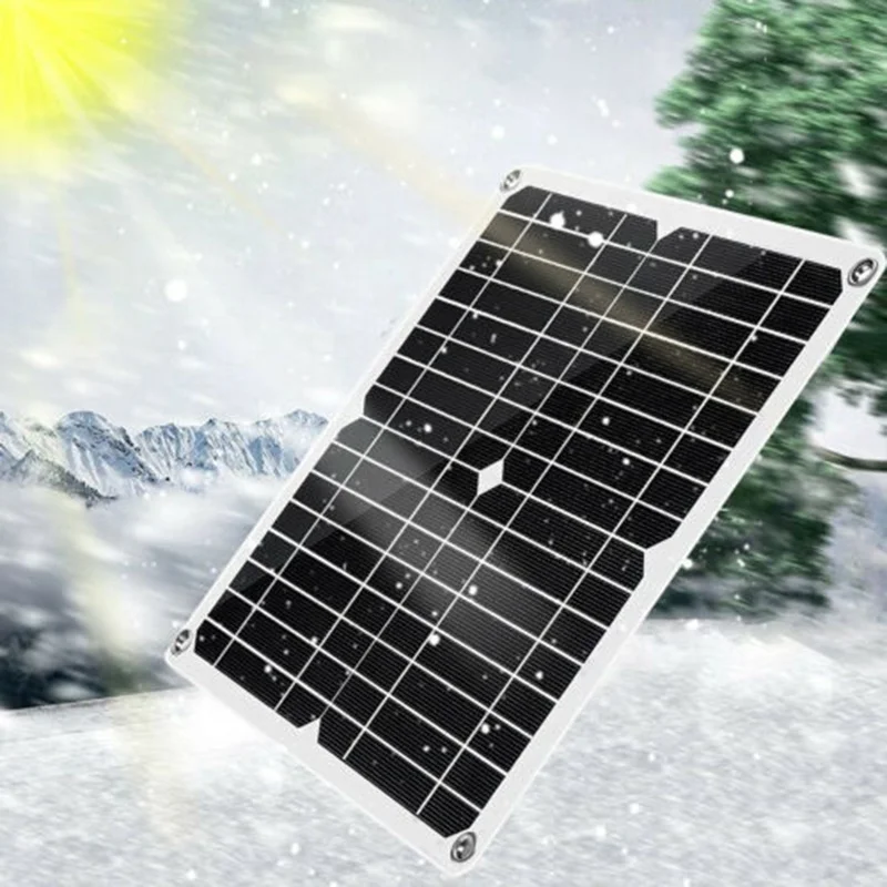 Dual USB Monocrystalline Solar Panel with Controller and Fan 10W 20W 30W 40W 50W Flexible Solar Panels