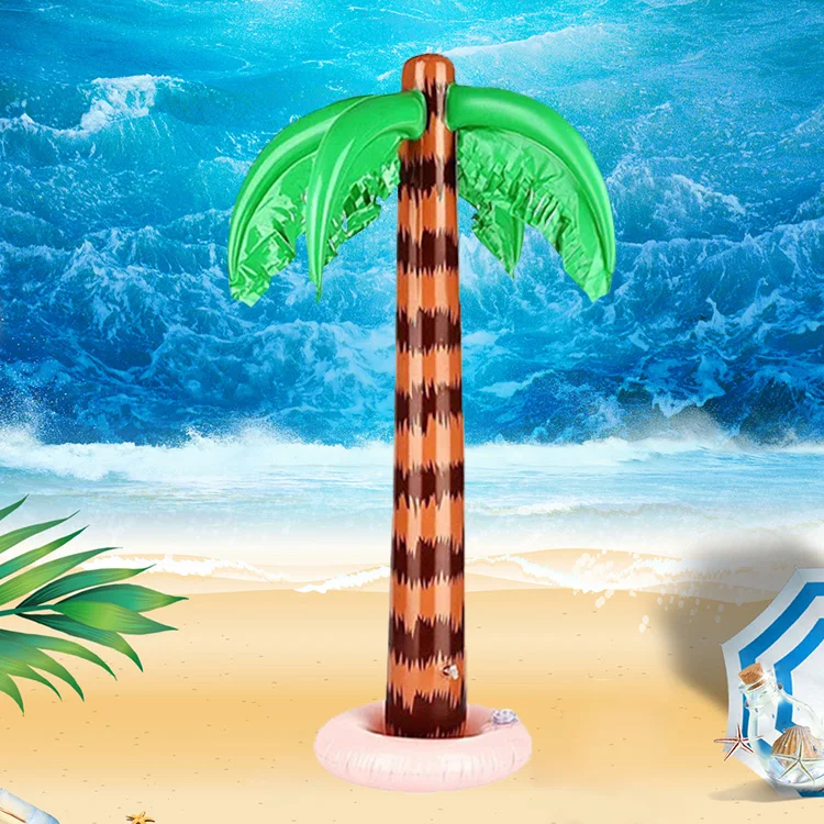 Wholesale Hawaiian Summer Party Decoration Coconut tree Beach Backdrop PVC Inflatable palm tree