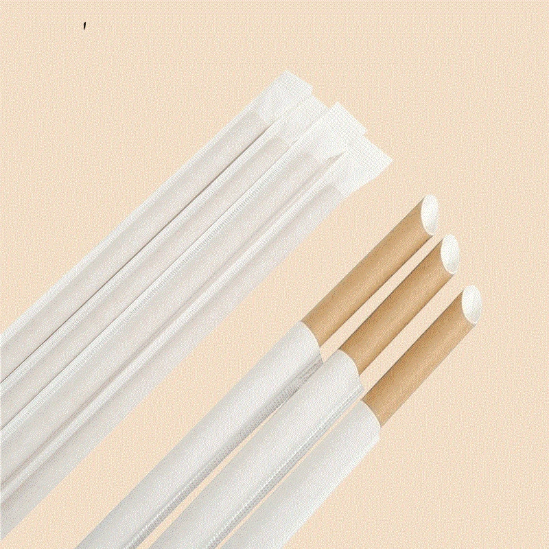 12mm biodegradable Boba Paper Straws Black And White Paper Straws For Milk Tea &Juice