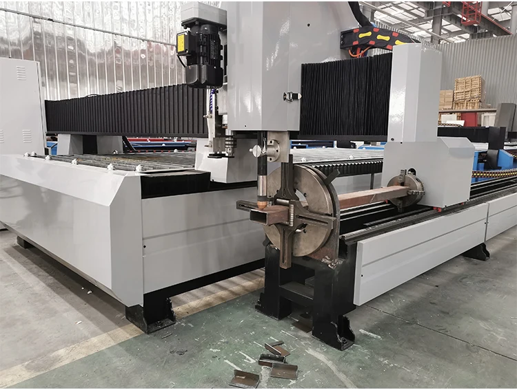  WISDOM CNC 1530 round and square tube metal plasma cutting