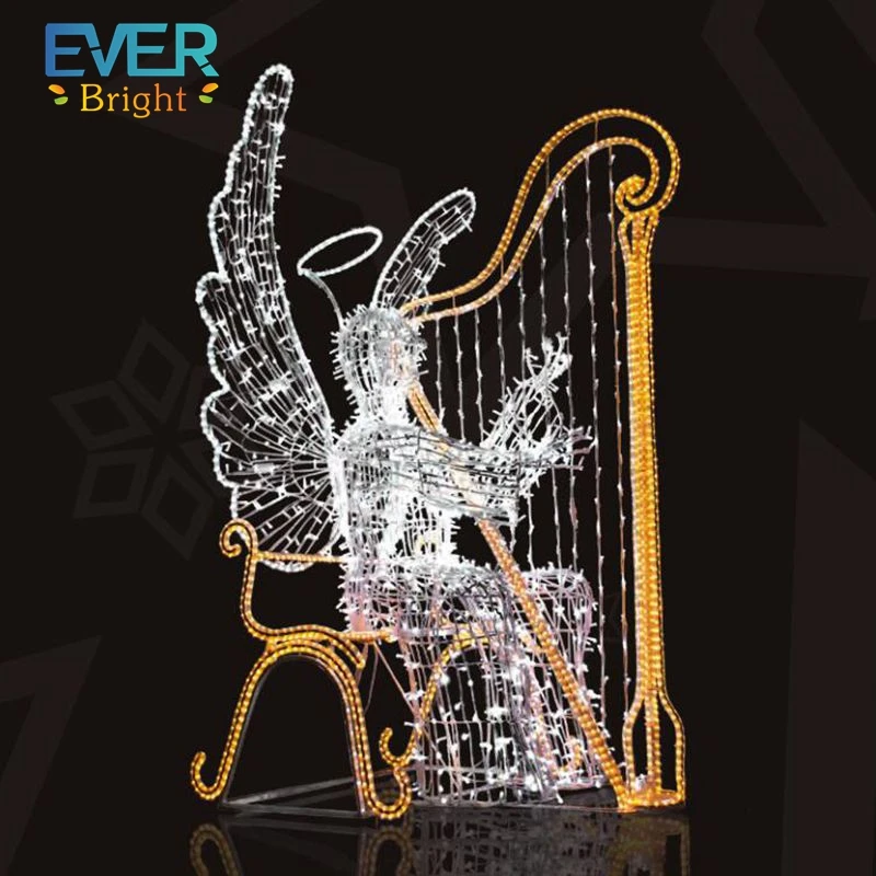 3d giant outdoor decoration led musical instrument piano guita violin saxophone trumpet sculpture motif light