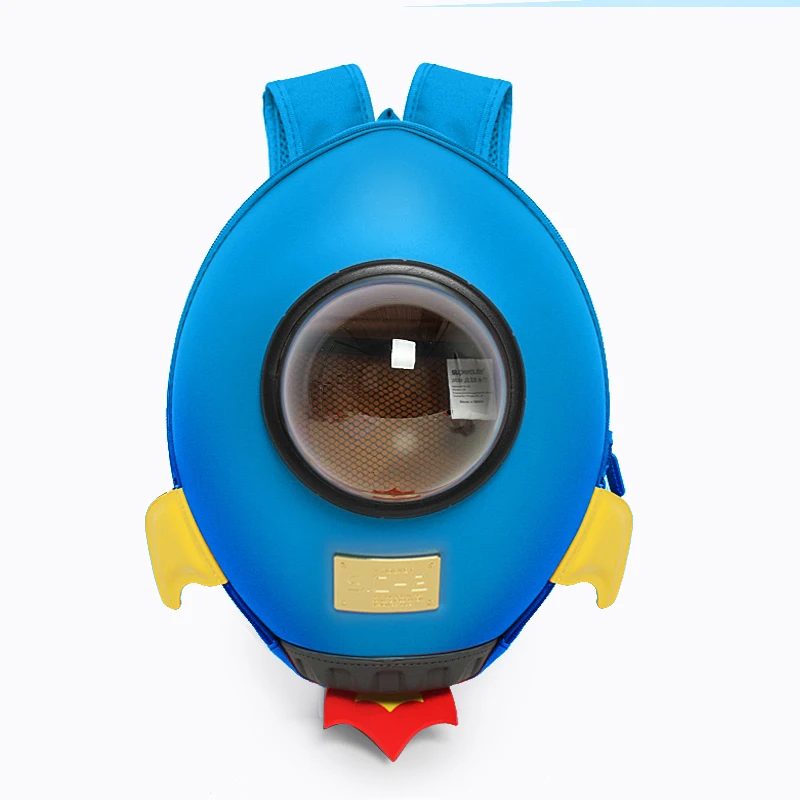 Supercute Cartoon Children Hard Eva Rocket Shape Kids Toys Bags Backpack Bag Toy Backpacks School Bag