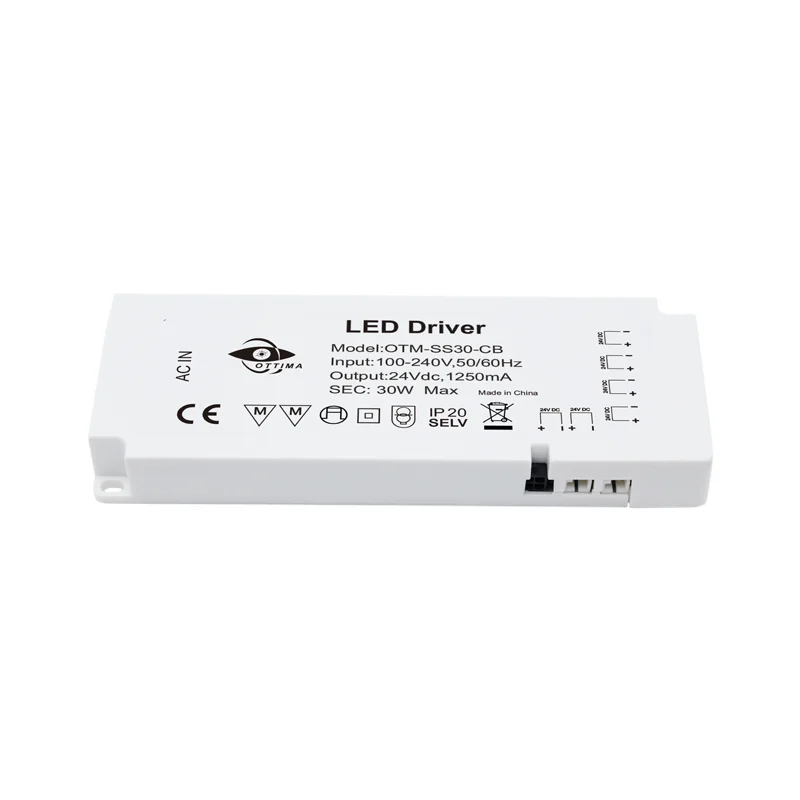 UL FCC 100-240Vac  10 ways output with terminal 18W 20W 24W 30W 40W 45W 50W 60W   12V 24V acdc cabinet led driver power supply