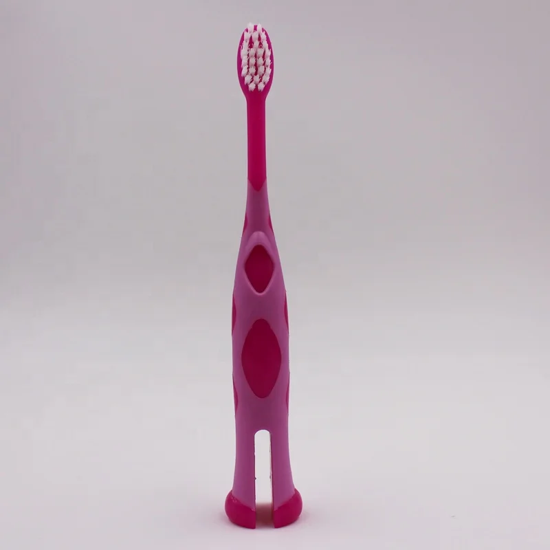 Hot Sell Colorful Cute Giraffe Shape Kids Toothbrushes Oem Children Soft Tooth Brush With Soft Nylon Bristles With Rubber Handle