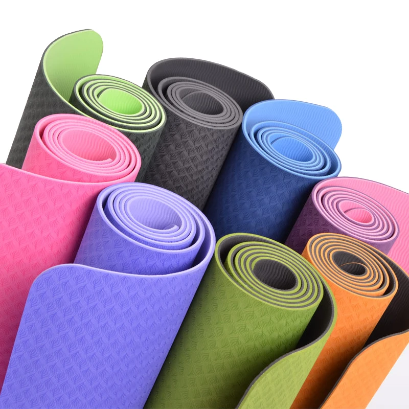 Rutschfest umweltfreundlich гипоалергенен und hautfreundlich идеально мех Йога und Gymnastik yogamatte 6 мм лучший молитвенный коврик для йоги tpe завернут в