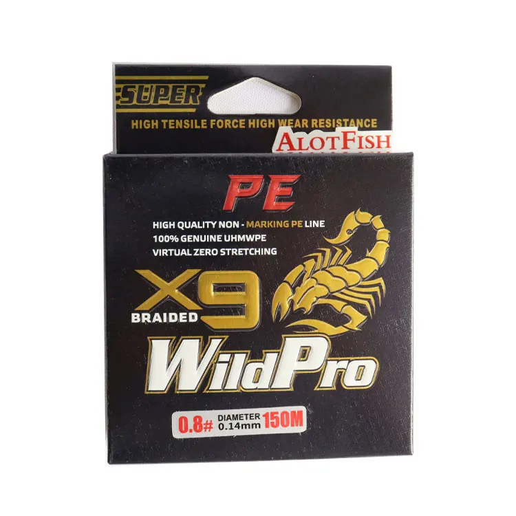 High quality PE Material Multifilament 9X 100m 200m 500m Fishing Line 9 Strands Fishing Braided Wire