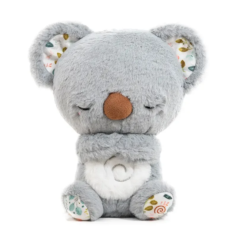 New Baby Sleep Soother Sound Machine Sleeping Plush Toy Comforter Breathing Koala Stuffed Animals Baby Sleep And Playmate