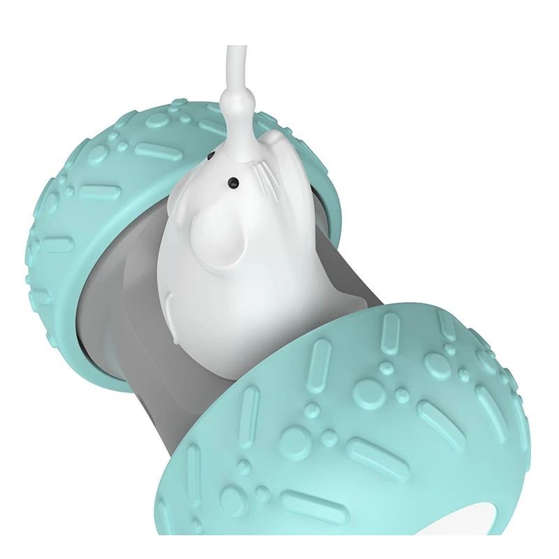 Hot selling pet toys cat ball standing mouse style USB charging smart cat toy electric rolling ball for cats