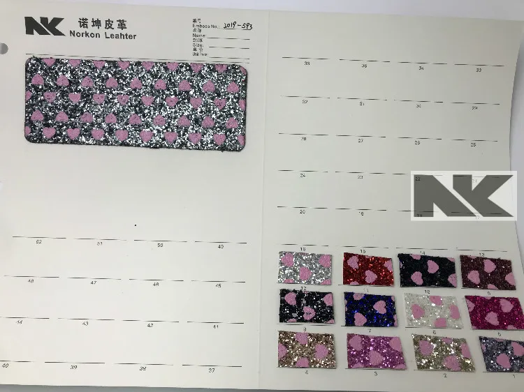 P518 chunky glitter pink heart-shaped leather fabric glitter sheet custom leather for bag, hair accessories, hairpin jewelry