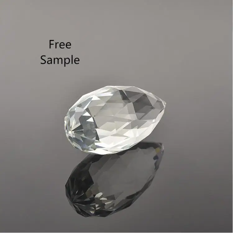 Top Selling 76mm White Glass Chandelier Pendants Exquisite Crystal Chandelier Ball Parts Cheap Durable Crystal Prism Decoration