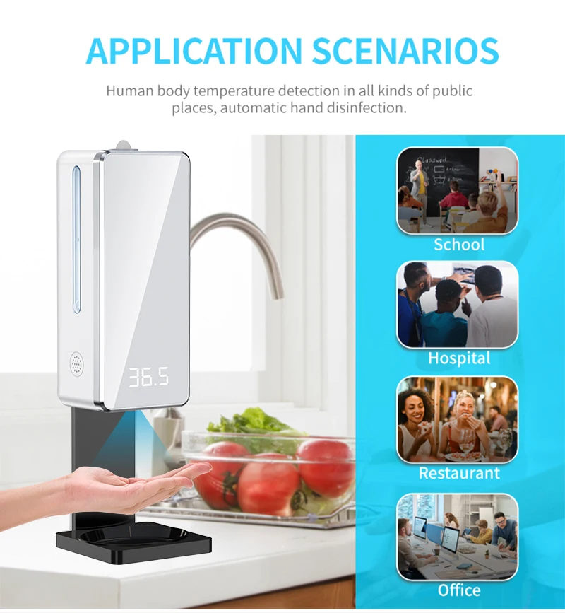 Blitzblue Wholesale Infrared Induction Smart liquid soap Dispenser Gel Alcohol spray Dispenser Automatic k10 Pro duspenser