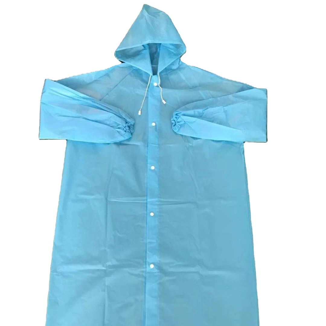 Manufacturers Supply Thickened Non-Disposable Adult Eva Raincoat Stylish and Lightweight Travel Poncho