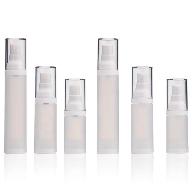 Cosmetic packaging 20ml 30ml 50ml in stock acrylic plastic bottle with lotion serum pump airless pump spray bottle