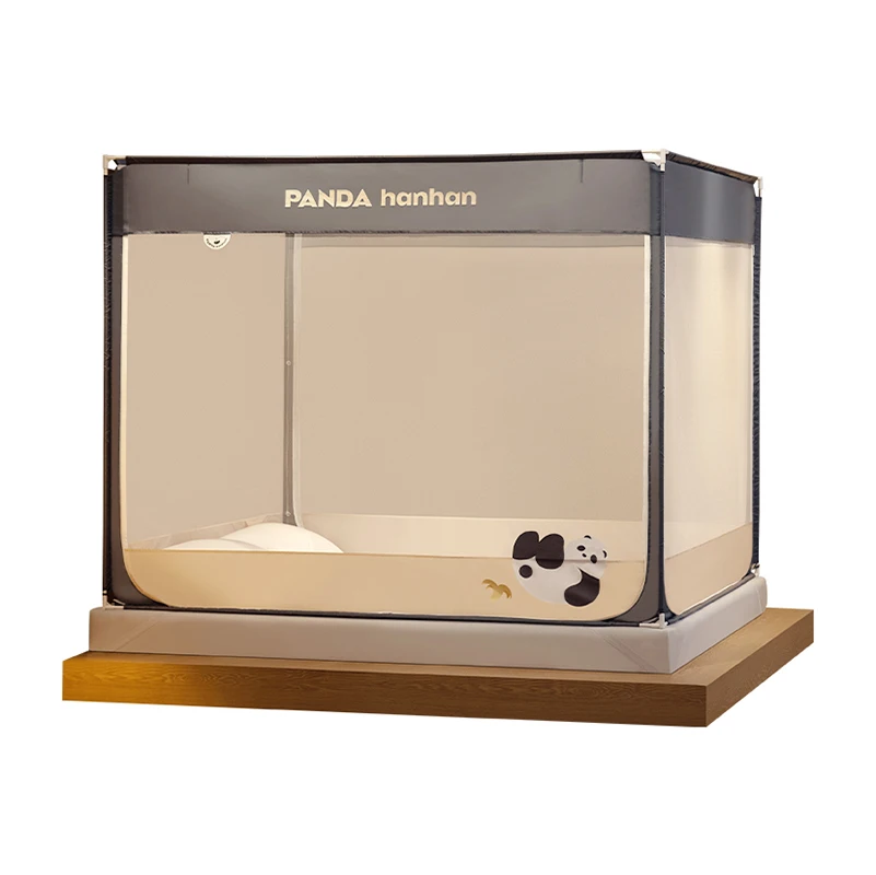 Medoga Panda Kawaii Cartoon Bed Canopy Baby Fence Safety For Playhouse Square Mosquito Net For Bed