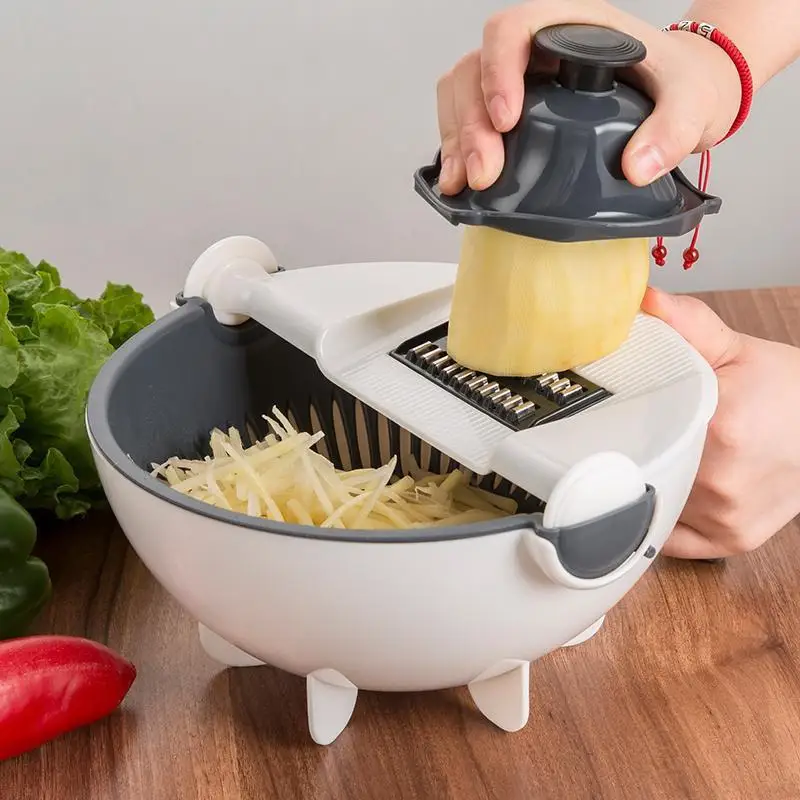 Wholesale New round shape vegetable cutter kitchen vegetable cutter household vegetable cutter slicer with hand shaver