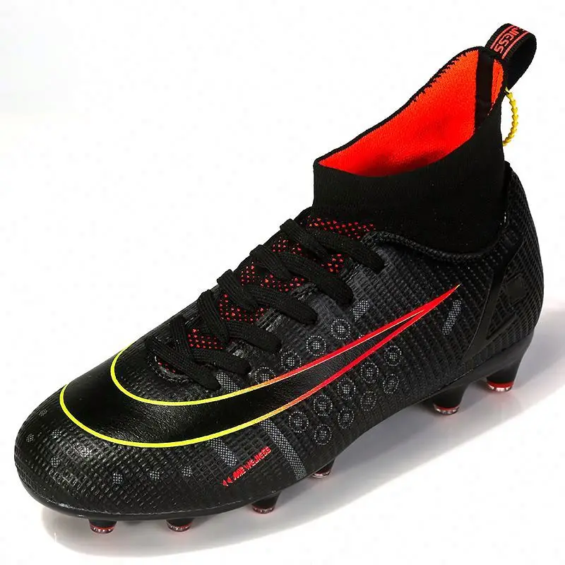 Breathable Mesh Mens Soccer Shoes Fg High-Top Sock Designer Football Size 38 Wholesale Futsal 1Pair Waterproof Shoe Taiwan
