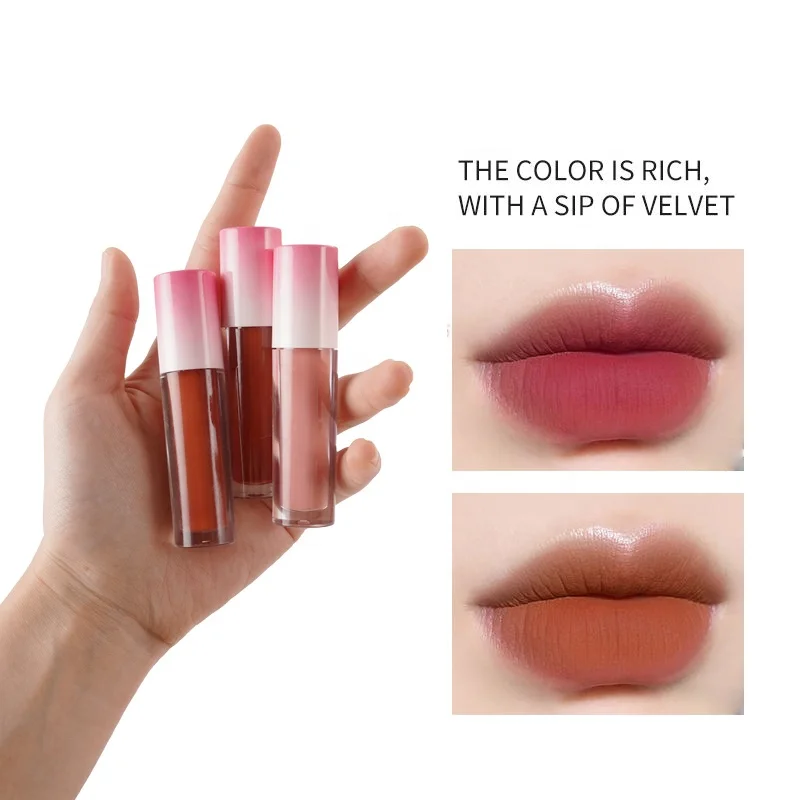 Waterproof Red Matte Liquid Vegan Velvet Matte Vegan Private Label Lipstick
