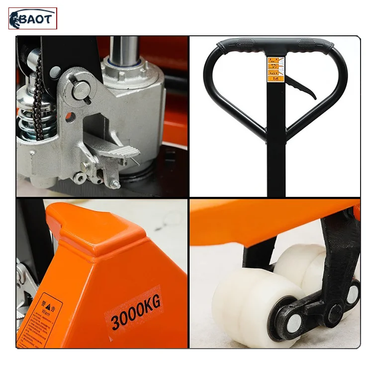 2500kg Forklift Pu Wheel Hydraulic Hand Lift Pallet Jack Manual Hand Pallet Truck