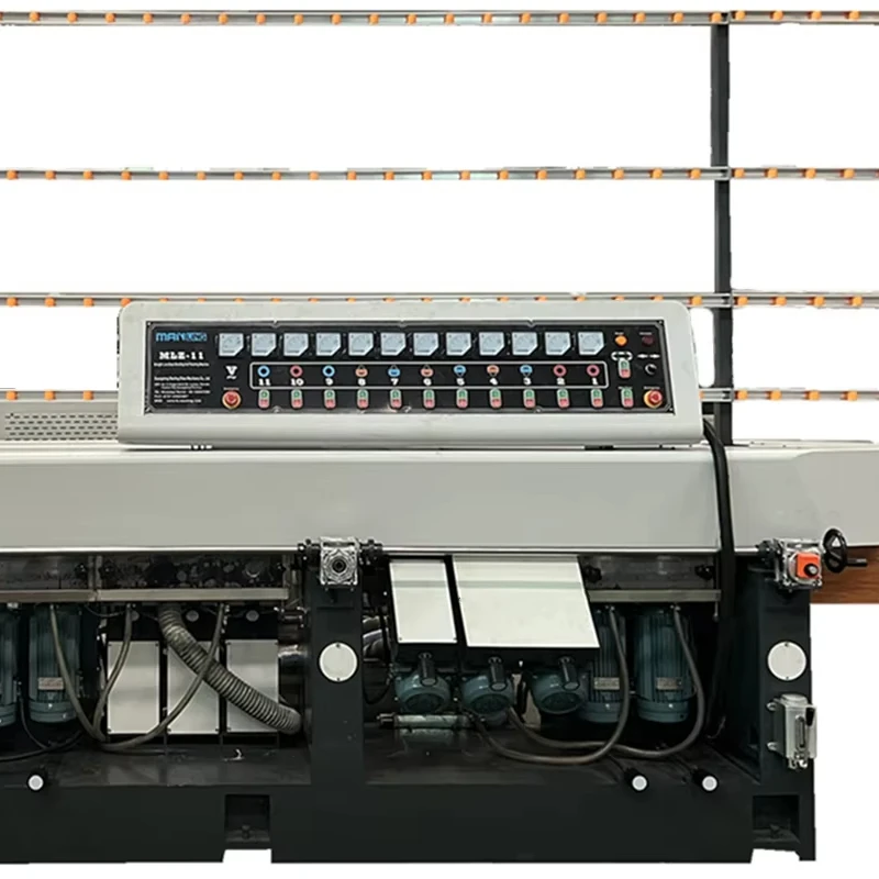 Manling MLZ 11 Motor Glass Edging Machine Automatic 45 arris degree Polishing ABB Straight Grinding Equipment for glass company