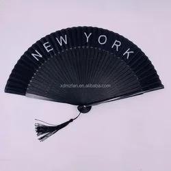 Manufacturer Supply Customized Logo Printed  bamboo fan for promotion