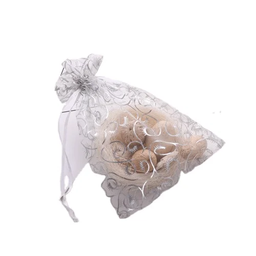 Сумка из органзы с принтом из переработанного серебра