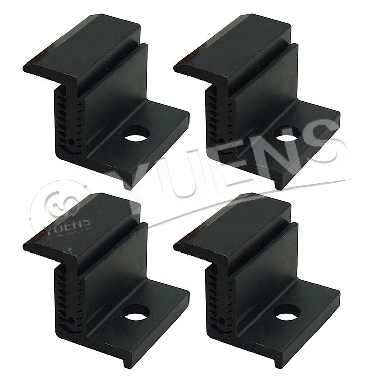 Yuens Black Color Solar Panel Fixing Adjust Solar End Clamp Saw Stand Mounting Bracket