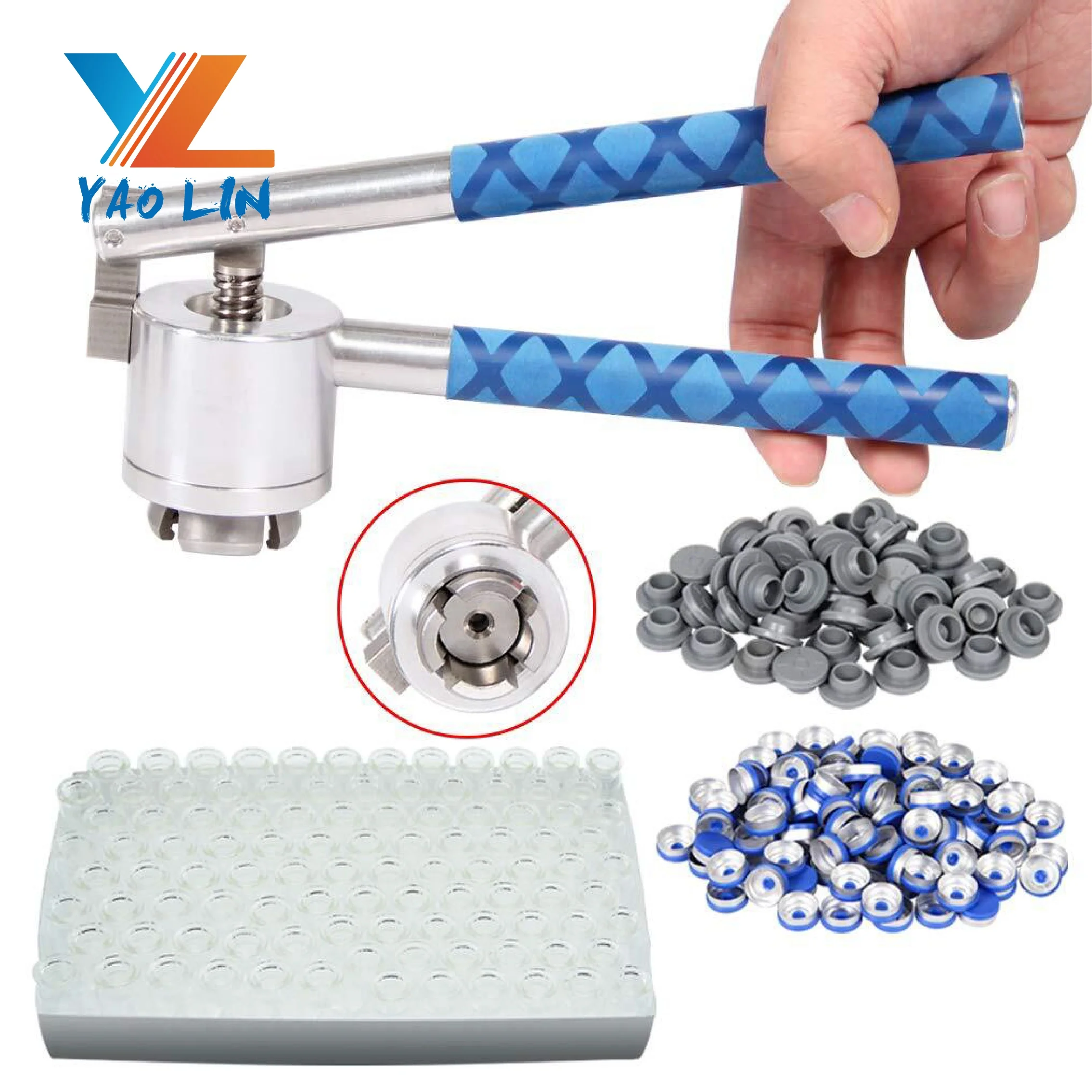 2ml/3ml/10ml glss vial bottle crimper packing machine hand crimping tool