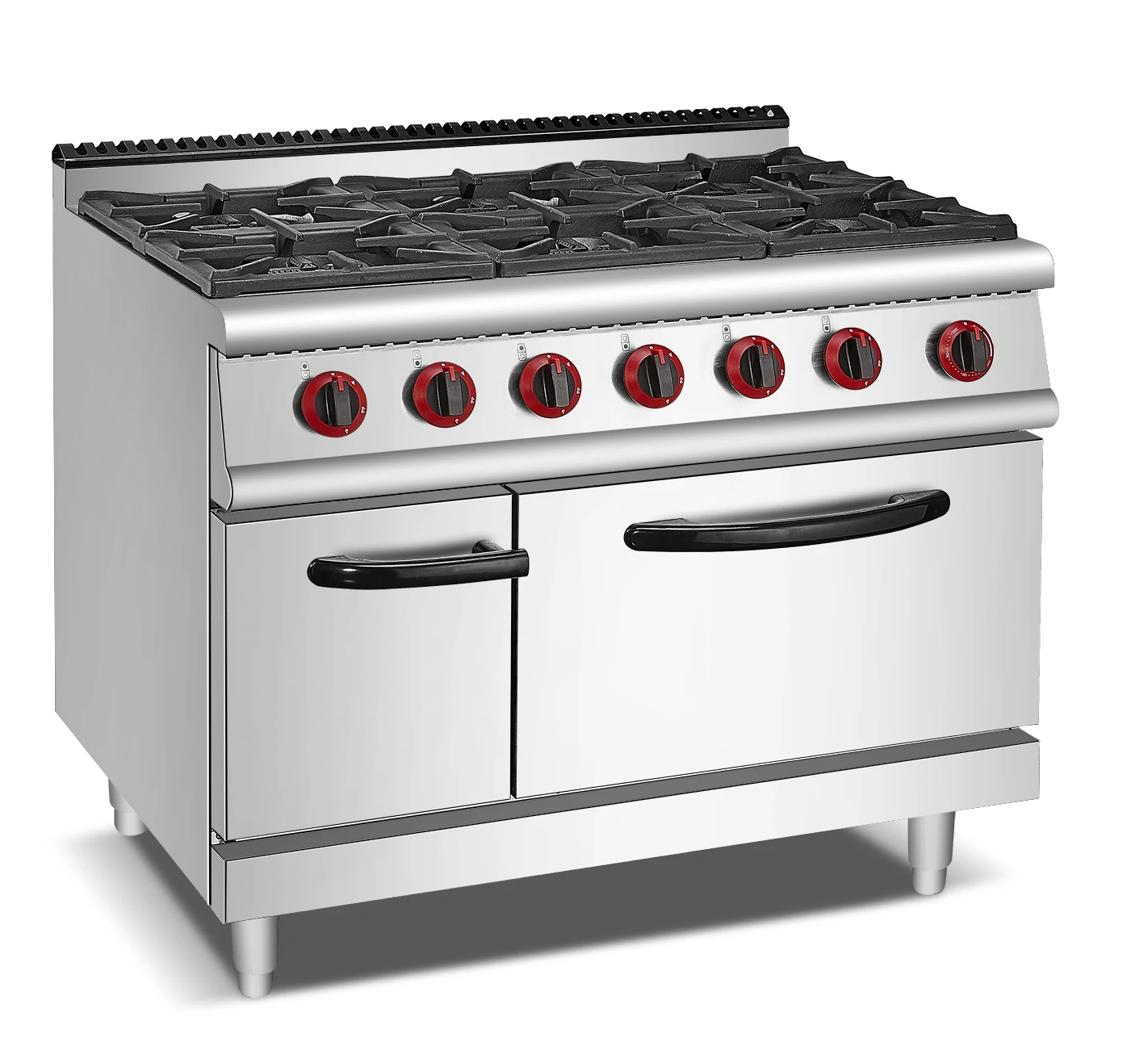 Большая Бытовая газовая плита с духовкой, кухонные приборы, 6 горелок, пропановая плита и плита, газовая плита