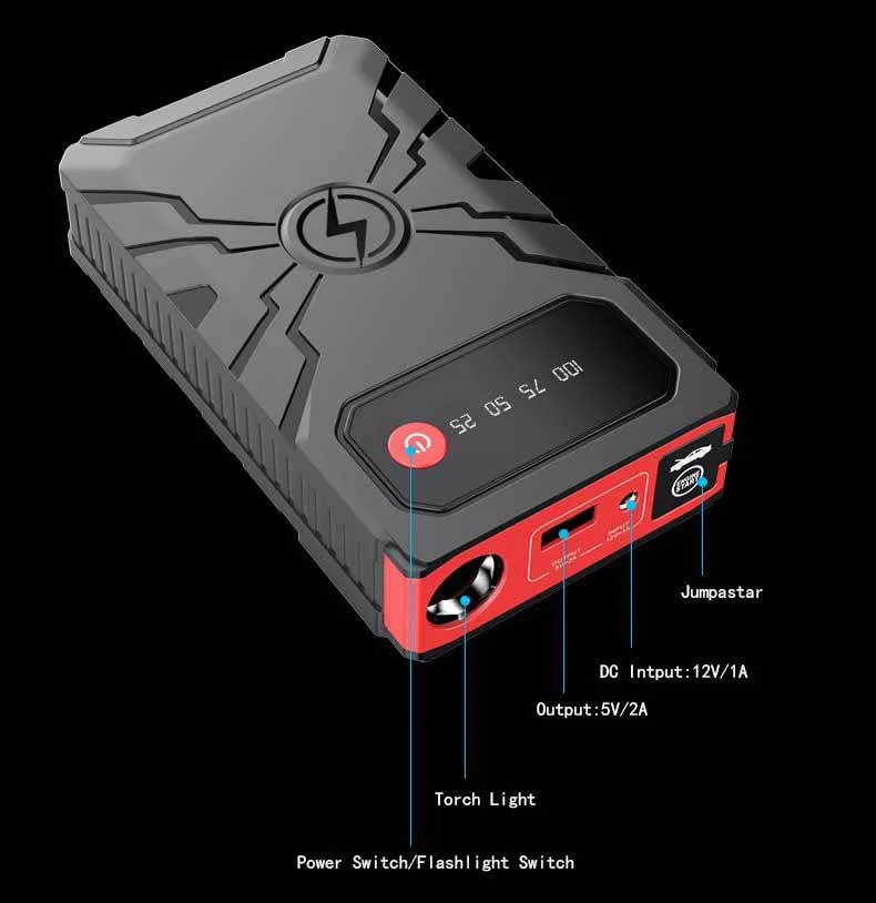 12 V Battery Power Supply Portable Motorcycle Power Bank Battery Charge Booster Car Jump Starter