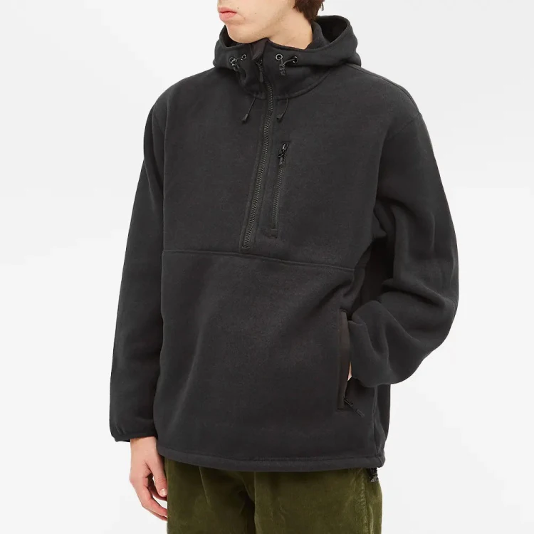 QYOURECLO Custom Logo cheap design mens funnel neck 1/2 half zip up hoodies with chest pocket