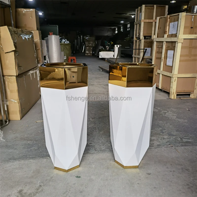 Irregular 304 Stainless Steel Plant Pot Street Metal Flower Box Big Size Planter Stand