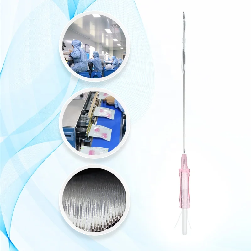 
Manufacturer disposable PCL Thread Lift with Needle Hilo Tensor Cog Mesh PCL Thread 18G 