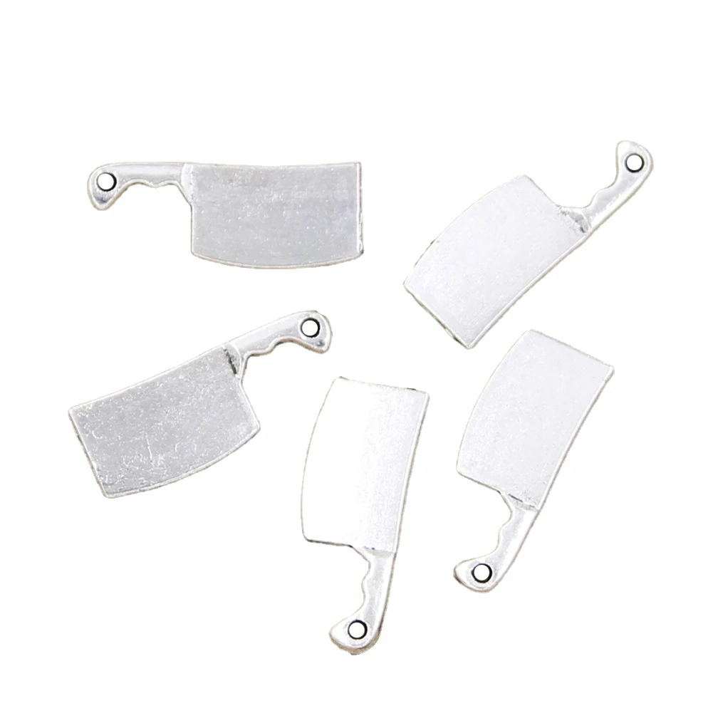 Charms kitchen knife meat cleaver 23x9mm Handmade Making fit,Vintage Tibetan Silver Color Pendants,DIY For Bracelet Necklace