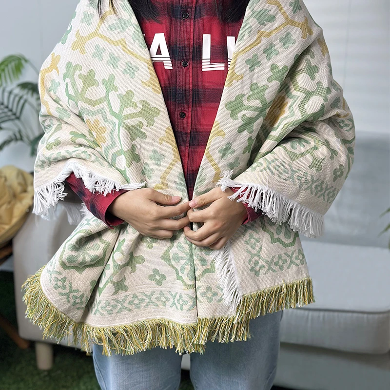 Home textile supplies home jacquard woven blanket custom tapestry blanket blankets & throws