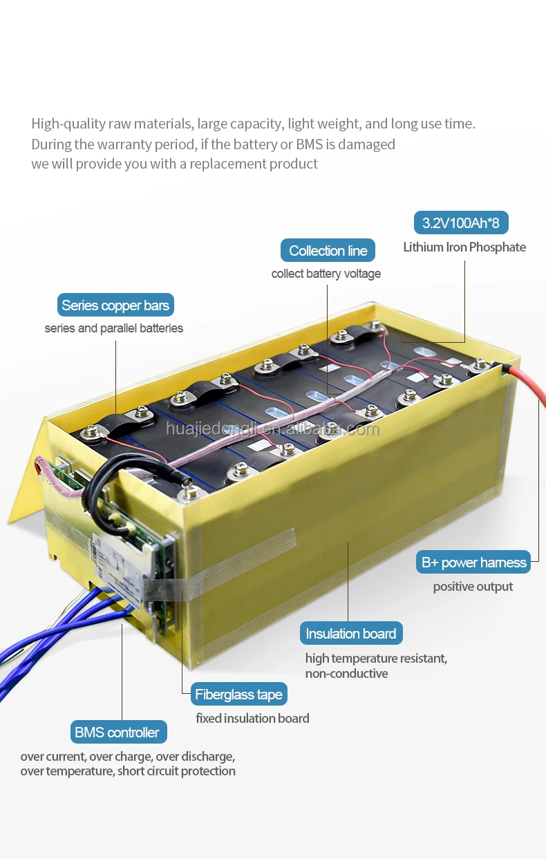 Direct Factory 24V 12V 200Ah Lifepo4 Battery Pack 4000 Cycles Life for Solar System E-vehicle RV Camper Marine UPS
