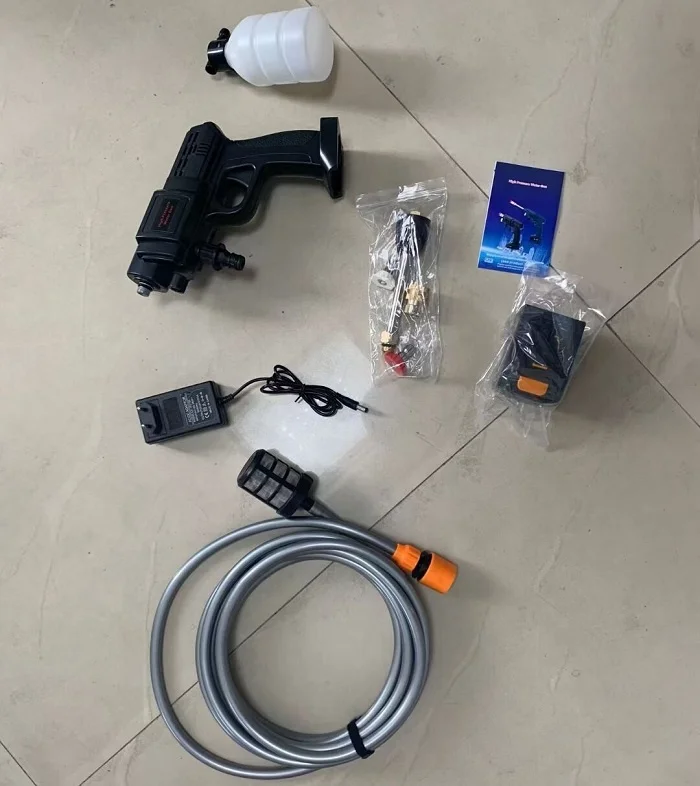 Cordless Portable High Pressure Electric Car Washer Gun With 24V Rechargeable Battery Power Car Wash Foam Gun