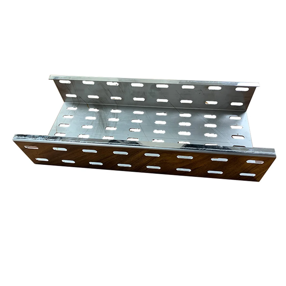 Manufacturer Desk Ventilated Trough Perforated Galvanized Steel Cable Management Tray
