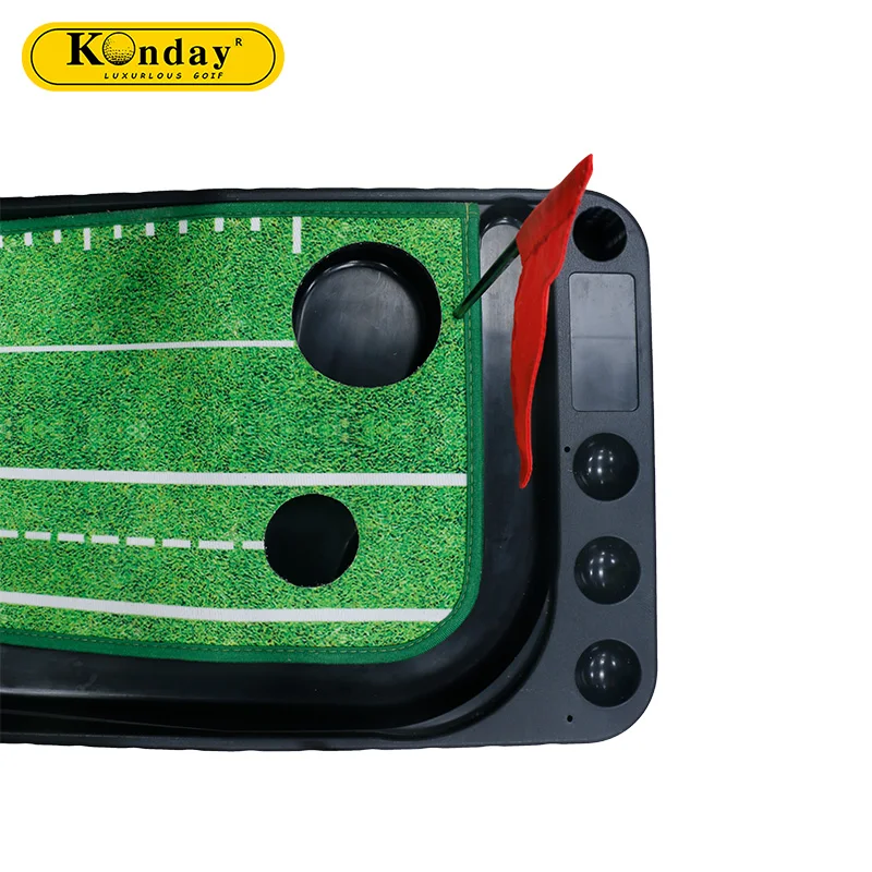 Hot selling Practice Plastic base Indoor Outdoor Golf Putting Mat With Auto Ball Return-Carpet