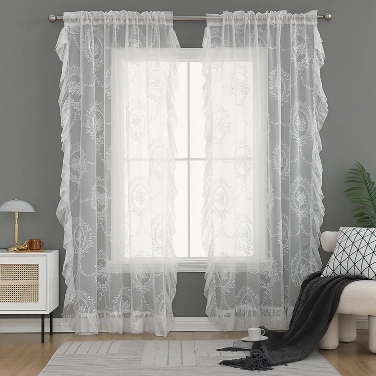 Rideau Transparent Cortinas Blancas Transparente Rideau Voilage Decoration Transparent White Macrame Curtains Rideaux Blanc