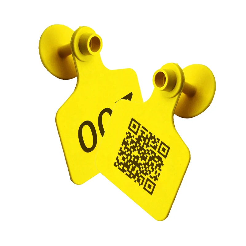 Пользовательская бирка высокое качество коза кролик животные уши бирки QR-код Номера для домашних животных Ушные устройство отслеживания крупного рогатого скота