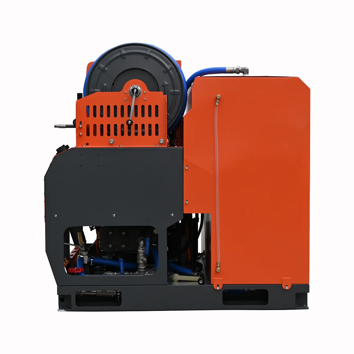 AMJET WS2630 Air adopts German stainless steel pump 3800PSI 37HP with remote control sewer drain cleaning machine