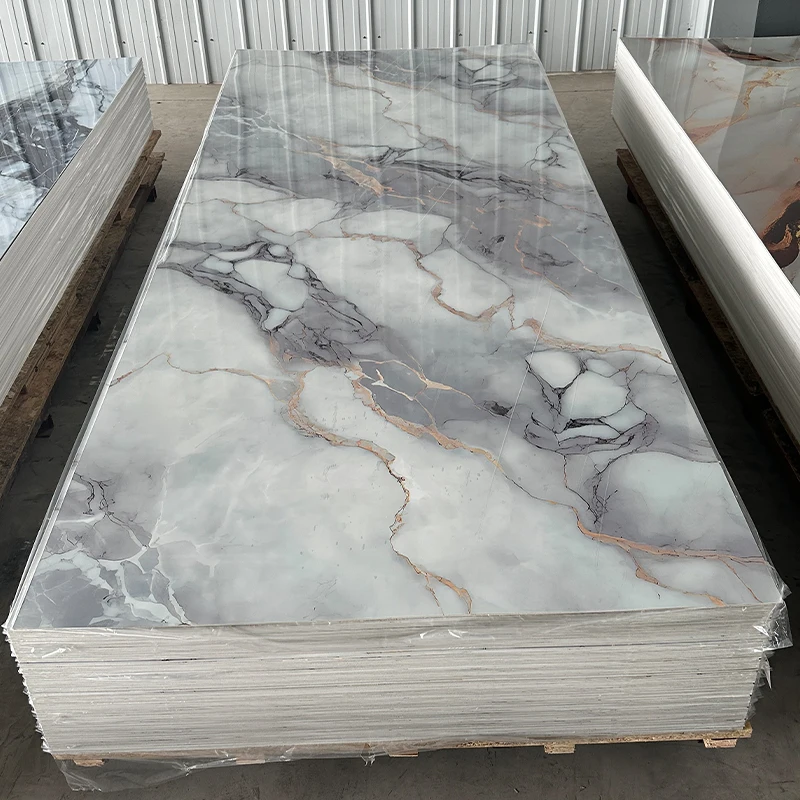 UV Board 2.8mm Marble Sheet 4x8 Inch Wall Panel Pvc Uv TV Background Deceration